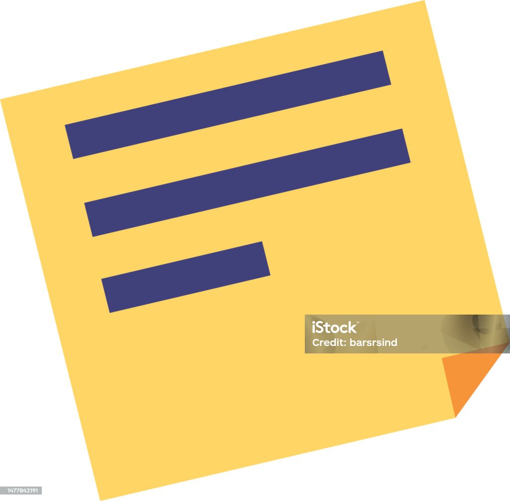 Daily Note Logo Adhesive Paper Sheet Important Daily Note Stock Illustration - Download ...