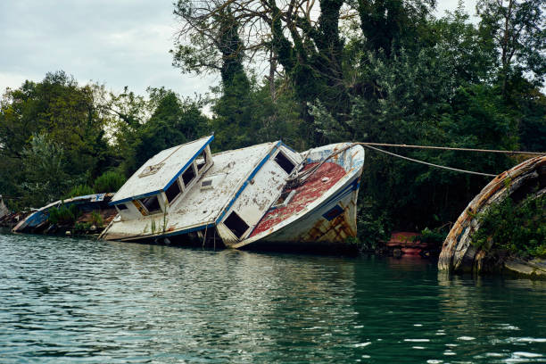 istock boat wrecks along the river 1477843102