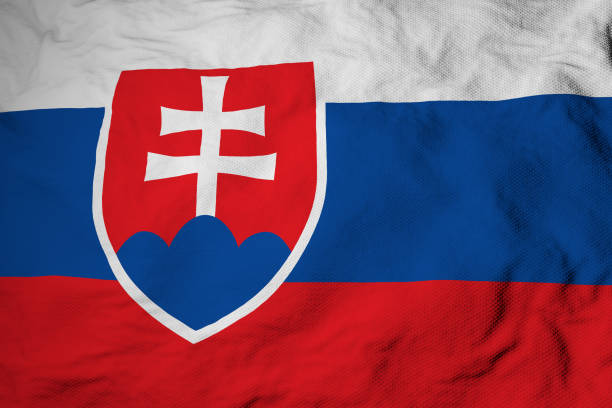 istock Waving Flag of Slovakia in 3D rendering 1477849581