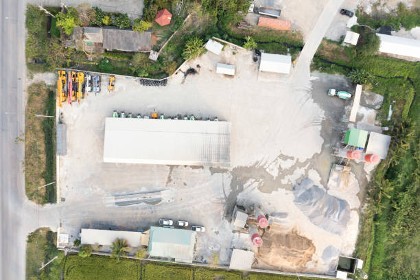 istock Concrete plant or batching plant in top view. 1477851347