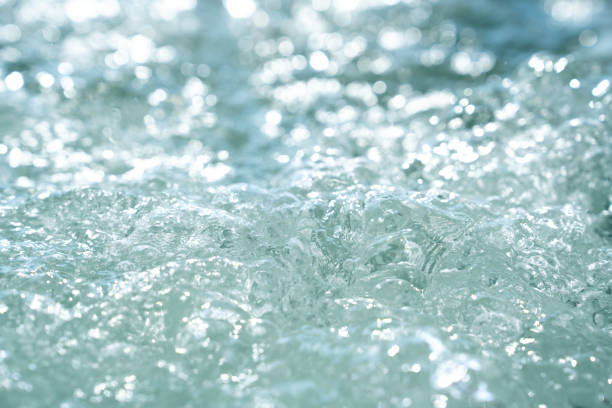 Textural of surface water in the bathtub stock photo