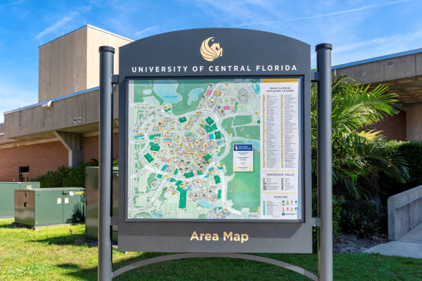 Map Of The University Of Central Florida Stock Photo Download Image Map Of The University Of Central Florida 
