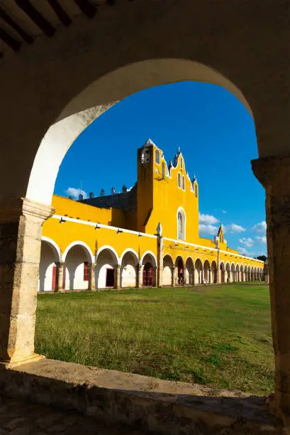 San Antonio de Padua convent architecture, Izamal, Yucatan, Mexico.