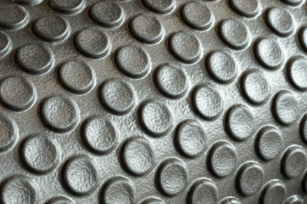 istock Close up texture of circle button pattern of rubber anti-slip sheet 1477857803
