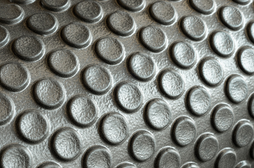Close up texture of circle button pattern of rubber anti-slip sheet