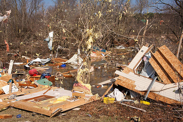 istock Scattered Debris From a Home Damaged by an F2 Tornado. 147785809