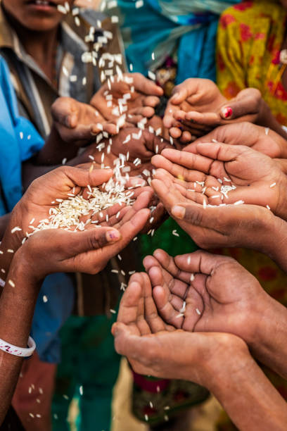 istock Poor Indian children asking for food, India 1477859729