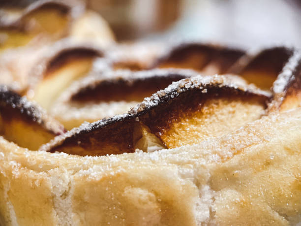 istock Homemade baking, macro view, baked dough texture 1477860340