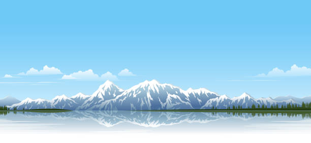 горная хребет - extreme terrain mountain range mountain landscape stock illustrations