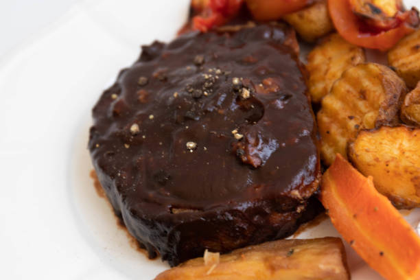 istock Pork Chop with Grilled vegetable 1477864487