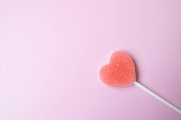 istock Close up Heart Shape Candy Stick for White Day 1477864602