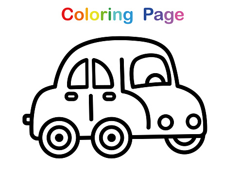 Car Colouring Page Stock Illustration - Download Image Now - Automobile