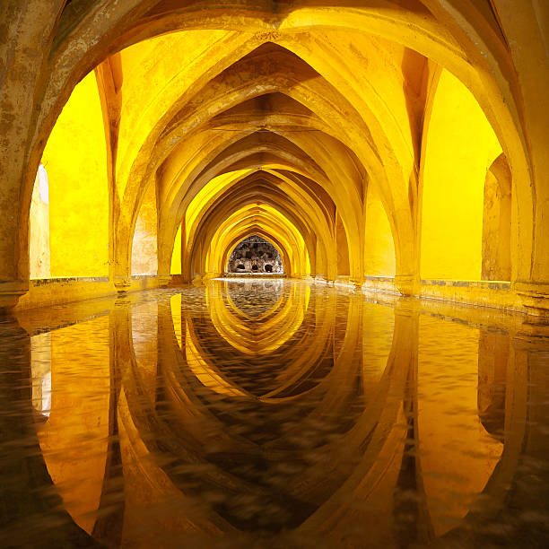 istock Alcazar queen bath, front view Seville, Andalusia, Spain 147786718