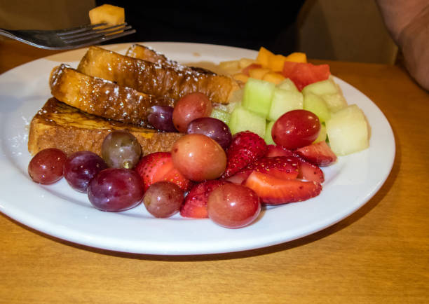 Eye appealing tasty fruit and french toast