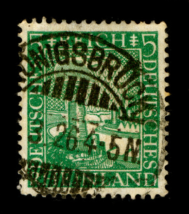 GERMANY-CIRCA 1940:A stamp printed in GERMANY shows image of the Saarland is one of the sixteen states of Germany, circa 1940.