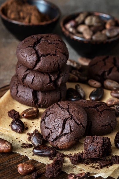 istock Homemade  chocolate cookies on    dark background 1477874827