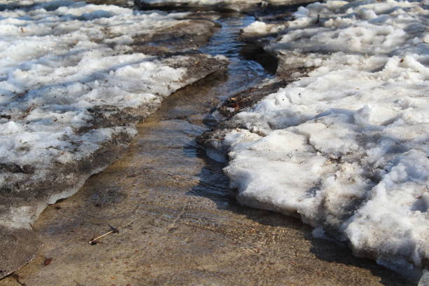 istock a clear stream flows in early spring among the snow 1477875051
