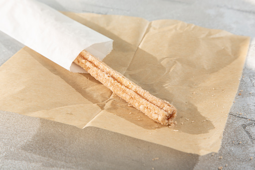 A view of a churro.