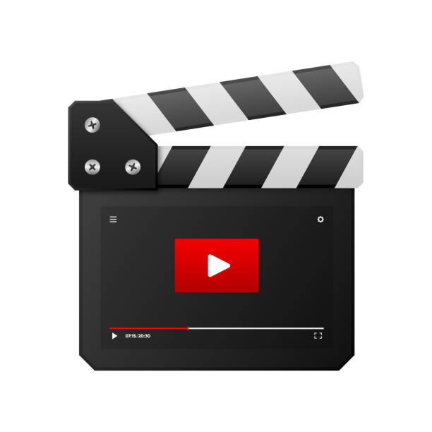 istock Movie Clapper template. Black open clapperboard. Cinema concept. Filmmaking industry. Film shooting process. Vector illustration. 1477876649