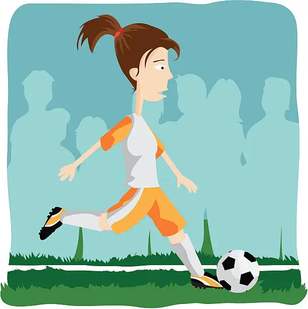 Vector illustration of Soccer Girl