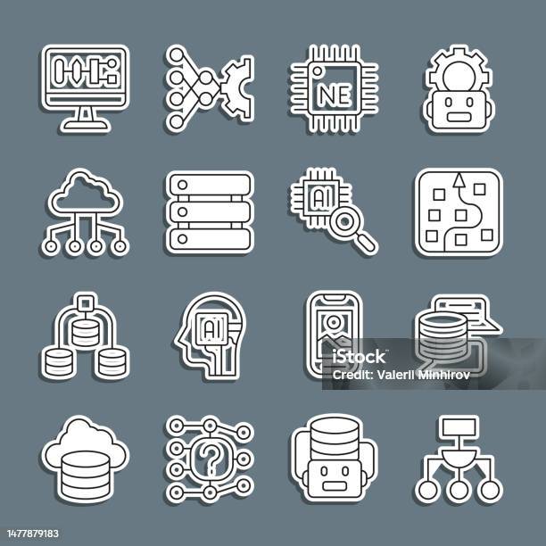 Set Line Algorithm Server Data Neural Network Processor Cpu Network ...