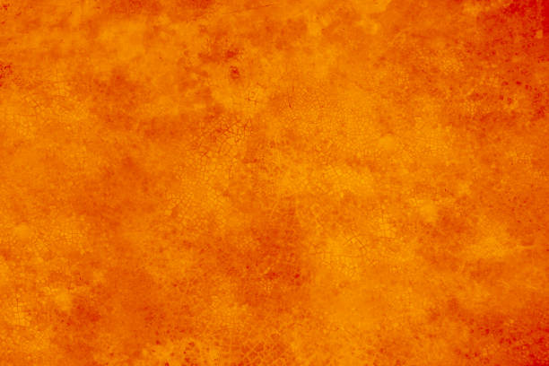 red orange yellow abstract texture background. painted toned rough cracked concrete surface. - fire heat ornate dirty imagens e fotografias de stock