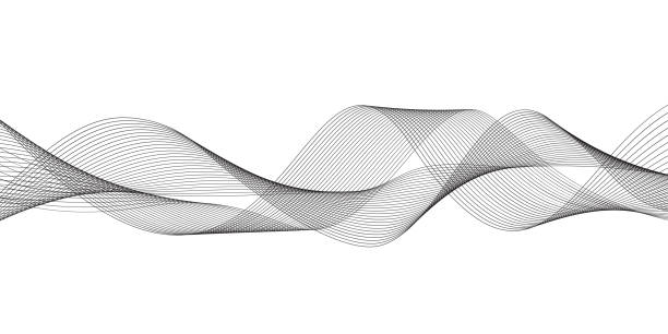 zářící vlna line 9 - rázová vlna stock ilustrace