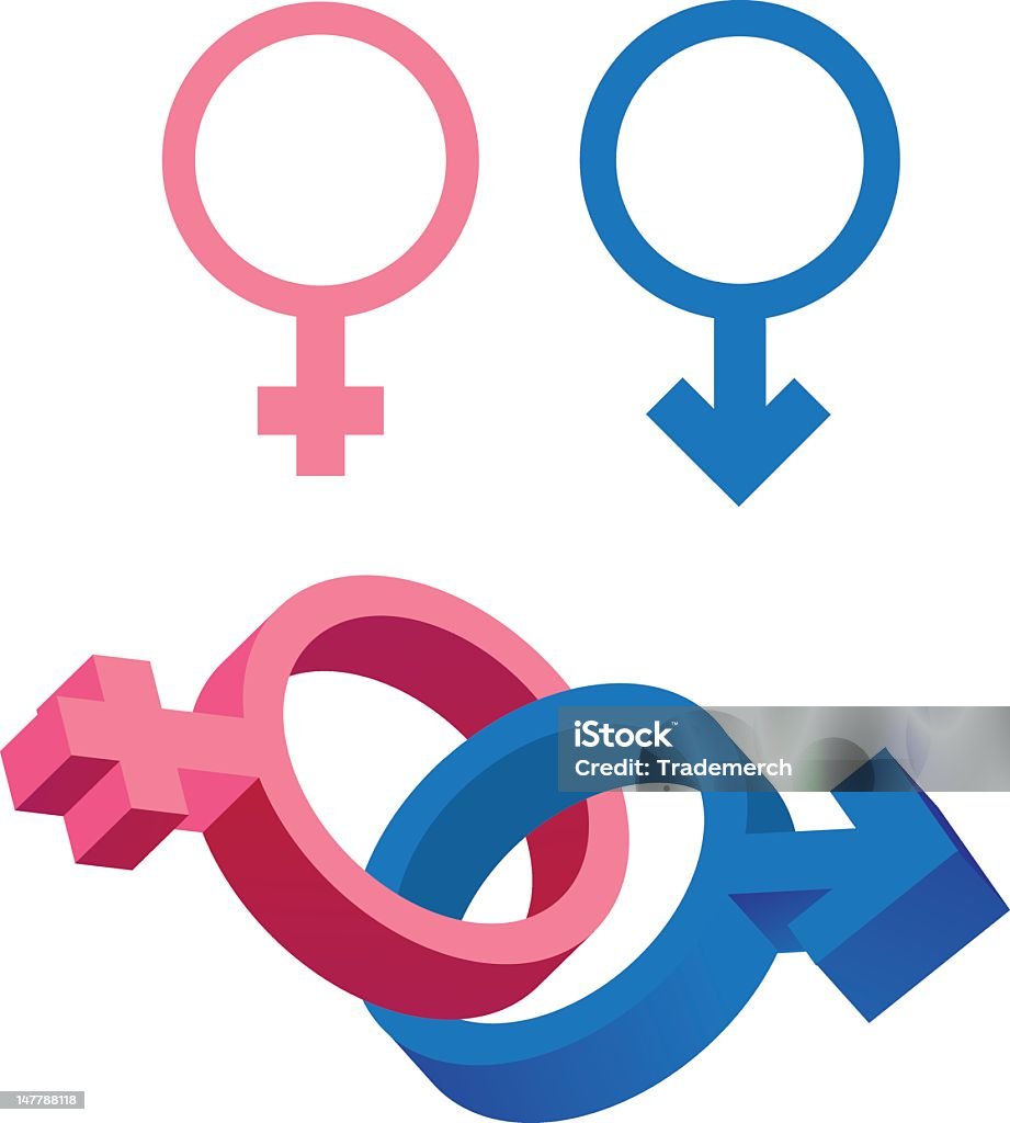 性別のシンボル - イラストレーションのロイヤリティフリーベクトルアート