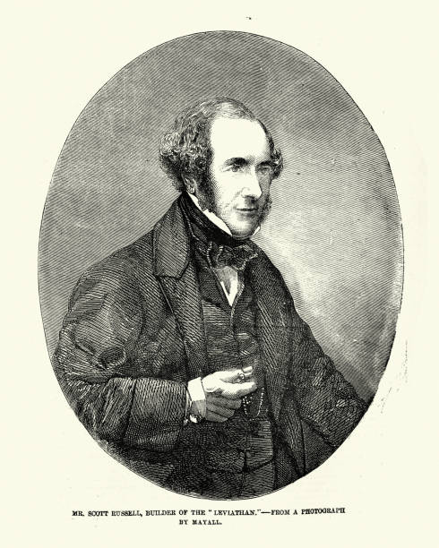 istock John Scott Russell a Scottish civil engineer, naval architect and shipbuilder who built Great Eastern in collaboration with Isambard Kingdom Brunel. , 1850s, 19th Century 1477885746