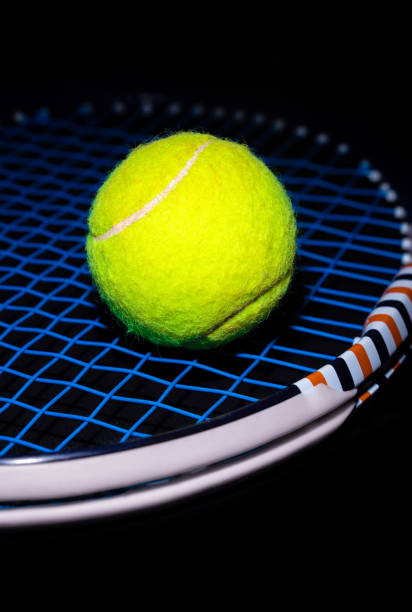 istock Tennis ball on the racket 1477890716
