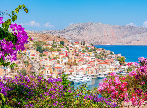 istock Symi town cityscape on Dodecanese islands, Greece 1477897163
