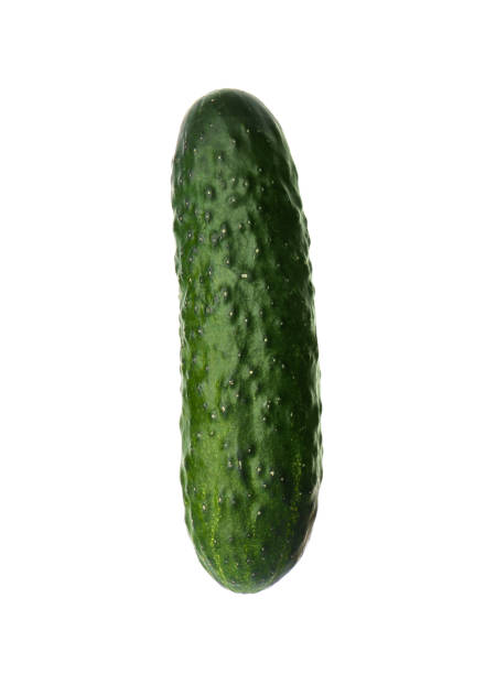 istock Fresh ripe green cucumber isolated on white 1477901646