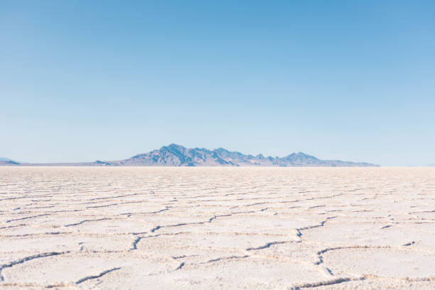 Utah's Bonneville Salt Flats stock photo