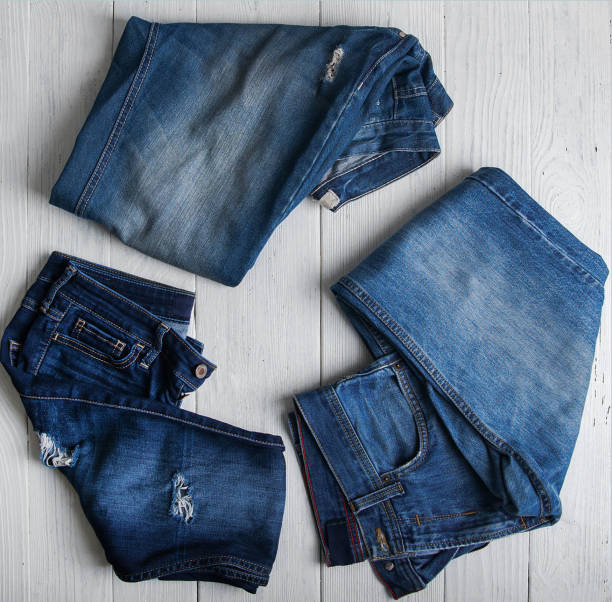 istock Denim fabric closeup. Jeans recycling, texture, copy space 1477912277