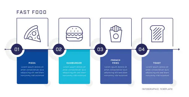 Vector illustration of Fast Food Infographic Design Template