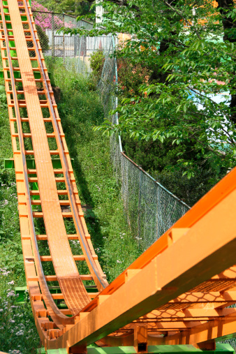 Downhill Roller-coaster track.
