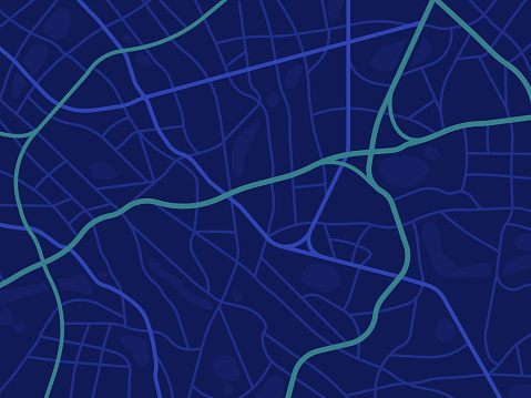 Abstract city urban road and street map background.