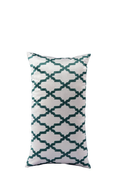 square pillow. Bedroom sleeping pad or sofa cushion pad with feather, down or synthetic and textile filling, fabric pillowcase comfort rest