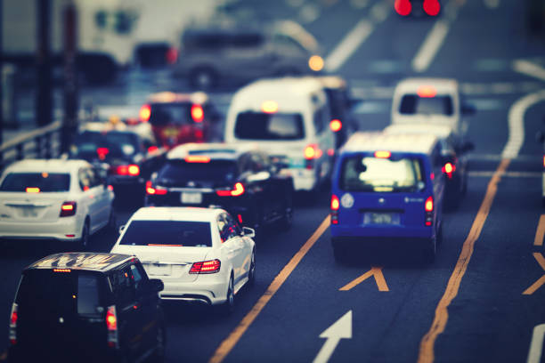 istock Japanese city road and traffic image 1477929780
