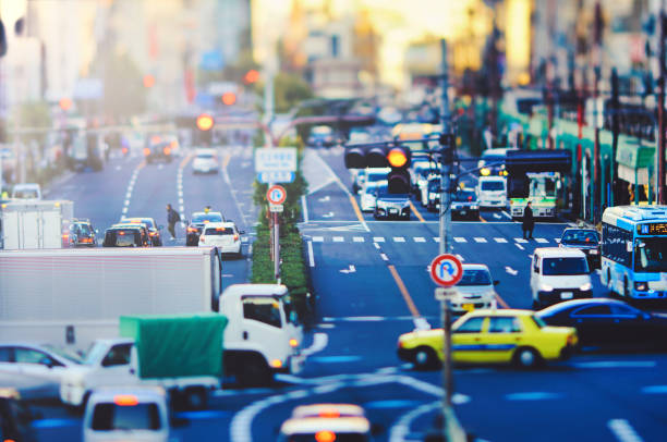 istock Japanese city road and traffic image 1477929791