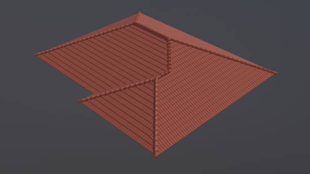 istock 3D illustration of roof material 1477935244