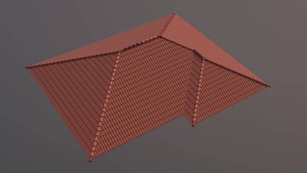 istock 3D illustration of roof material 1477935254
