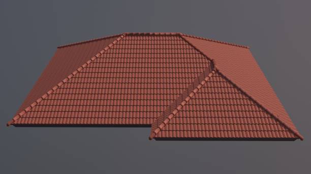 istock 3D illustration of roof material 1477935255
