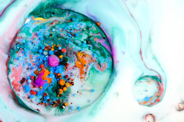 istock Colorful paint and bubble abstract background 1477935287