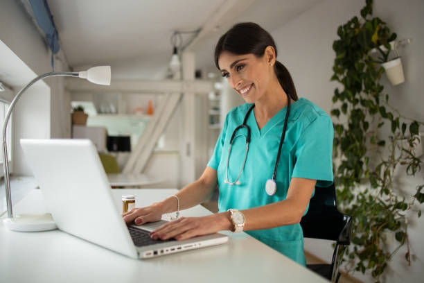istock Young doctor on a video call with a patient 1477940394