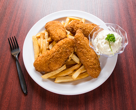 Plate Of Fish And Chips And Fries