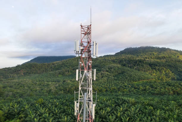 istock Aerial view 4G, 5G telecommunication tower 1477948113