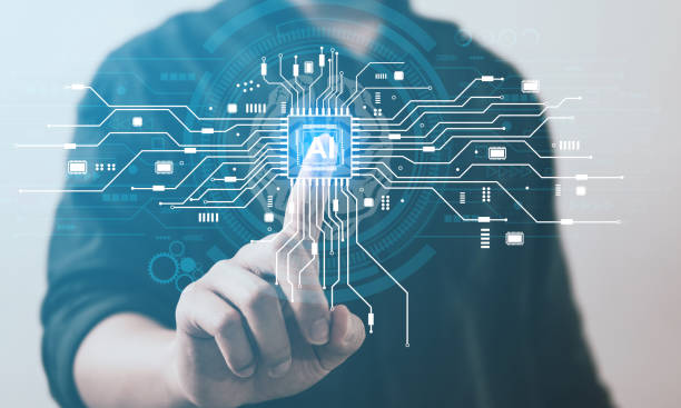 istock People touching screen of Artificial Intelligence in the futuristic business and coding software development on interface and synchronize network connection, IOT, innovative, AI chat bot, AI generate. 1477948838