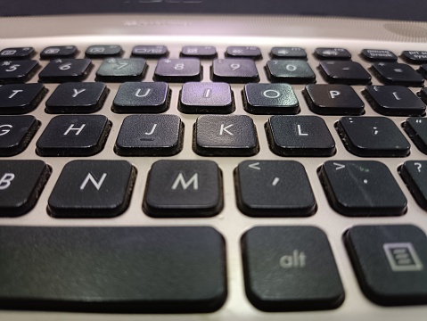 Alphabetical keyboard within the office notebook