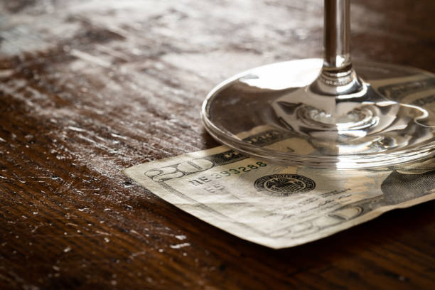 Tip at a Bar or Restaurant stock photo